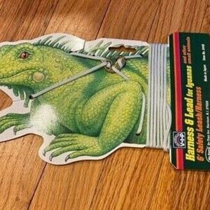 Reptile Iguana Nylon Lead With Harness 3/24"X6 feet Japanese Made Washable Grey